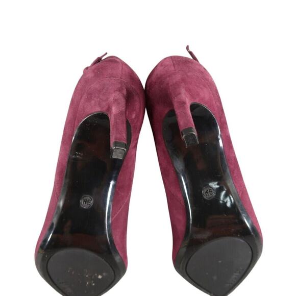 Calvin Klein Shoes Womens 9 Pump Booties Pointed Toe Suede Career Fashion Purple - Picture 14 of 16
